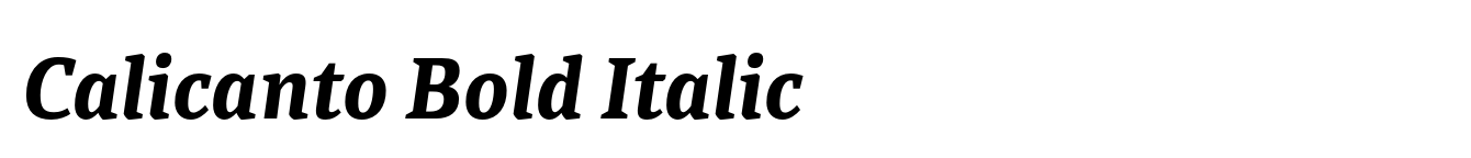 Calicanto Bold Italic